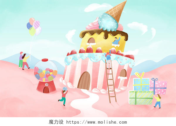 生日派对 蛋糕 冰淇淋 气球 礼物生日会